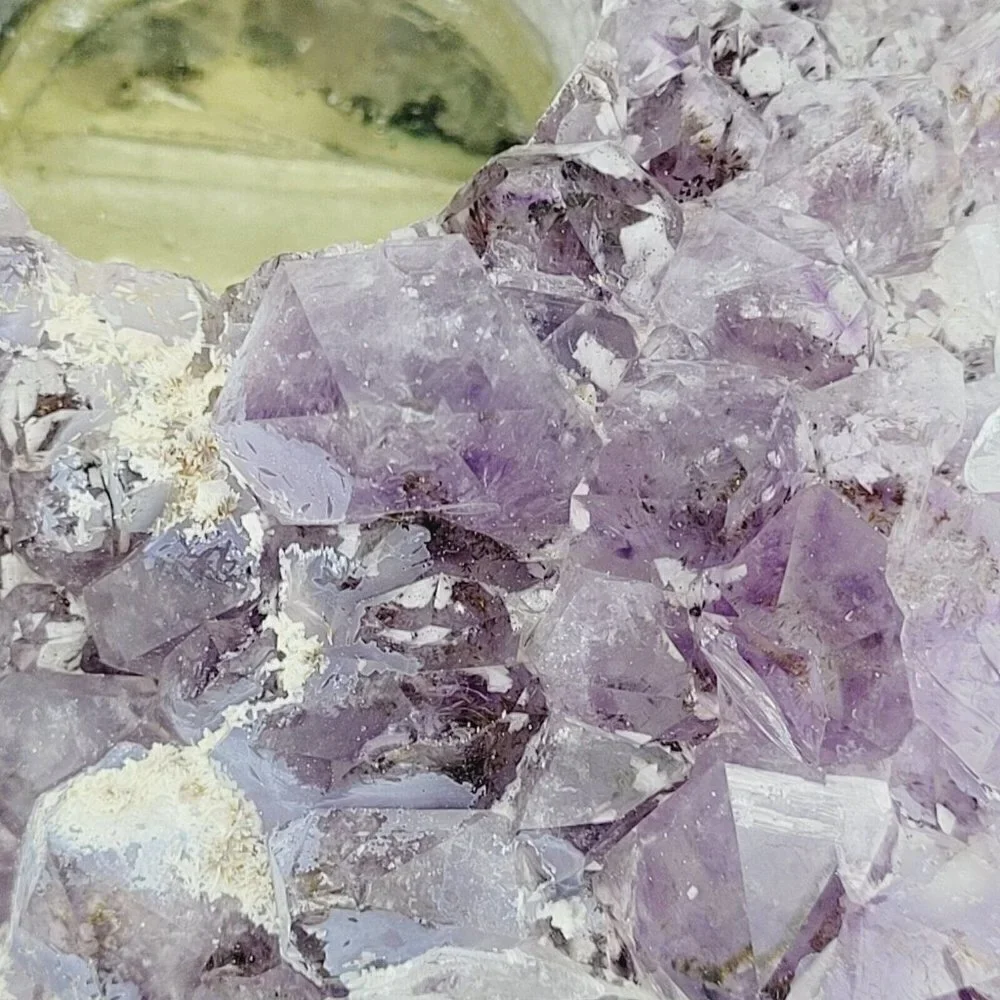 Raw Amethyst Quartz Geode Drilled Tealight Candle Holder 6x3.5x2.75 Med Purple